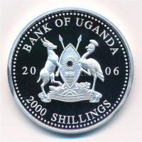 Uganda 2006. 2000Sh Ag "A labdarúgás halhatatlanjainak csarnoka - Anglia 2000-es évek / David B...