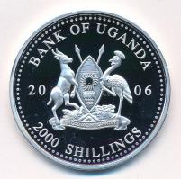 Uganda 2006. 2000Sh Ag "A labdarúgás halhatatlanjainak csarnoka - Anglia 1980-as évek / Gary Li...