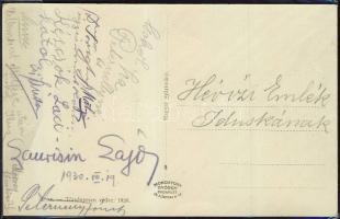 Laurisin Lajos operaénekes szignált képeslapja