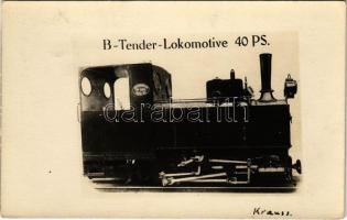 B-Tender-Lokomotive 40 PS. Krauss / Osztrák iparvasút, gőzmozdony / Austrian industrial railway locomotive. photo