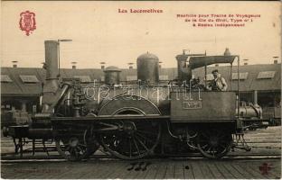 Les Locomotives. Machine pour Trains de Voyageurs de la Cie du Midi. Type No. 1. a Essieu independant / French State Railways locomotive