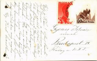 Beszterce, Bistritz, Bistrita; árkádok, Fő tér télen / square in winter. photo