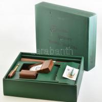 Íróasztali szett, fa és fém, új állapotban, 38x44cm