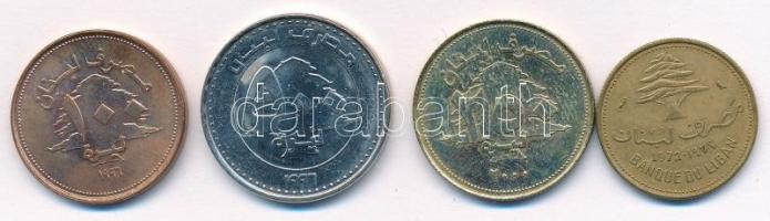 Libanon 1972. 10p Cu-Ni + 1996. 100L Cu-Ni + 1996. 500L acél + 2003. 250L Al-Br T:2,2-
Lebanon 1972...