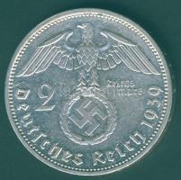 Német 3. Birodalom 1939A 2M Ag "Hindenburg" T:2-/3+