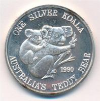 Ausztrália / Hutt River 1990. 5$ Ag Koala T:1- (PP) patina Australia / Hutt River 1990. 5 Dollars Ag Koala C:AU (PP) patina Krause X# 28