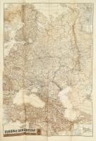 1942 Európai Oroszország térképe. 1 : 5.000.000. Kiadja a M. Kir. Honvéd Térképészeti Intézet. Hajtva, jó állapotban, 93x62,5 cm