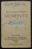 1940 MÁV. Pályafenntartási mementó kiskönyv
