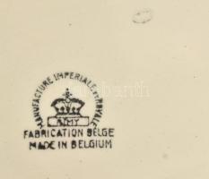 Belga porcelán étkészlet, levonóképes, jelzett, kopásnyomokkal
