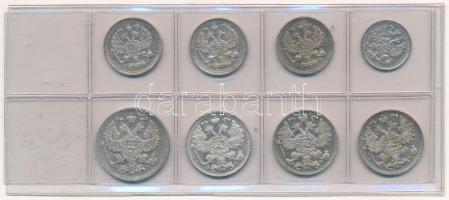 Orosz Birodalom 1909-1916. 5k-20k Ag (8xklf) T:2,2-
Russian Empire 1909-1916. 5 Kopecks - 20 Kopeck...