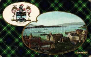 Oban (Scotland), Oban & Sound of Mull from East, coat of arms (EK)