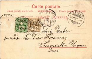 1903 Set of Swiss stamps. Henry Heller (Bern) ältestes und bedeutendstes schweiz. Briefmarkengeschäf...