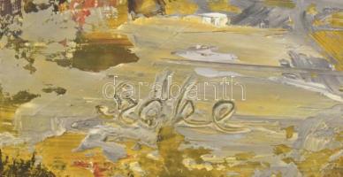 Szőke Zoltán (?-?): Színes táj. Olaj, farost, jelzett, 39X56 cm