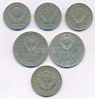 Szovjetunió 1964-1982. 50k Cu-Ni (3xklf) + 1964. 1R Cu-Ni + 1965. 1R Cu-Ni "A győzelem 20. évfo...