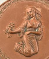 6 db vörösréz sütőforma, vegyes méretben