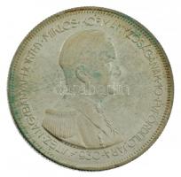 1930. 5P Ag "Horthy jobbra" Artex-veret U.P.jelöléssel T:P patina / Hungary 1930. 5 Pengő ...