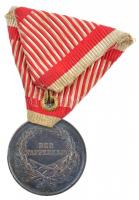 1859. "Ferenc József II. osztályú Ezüst Vitézségi Érem" peremen jelzett Ag kitüntetés, nye...