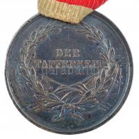 1859. "Ferenc József II. osztályú Ezüst Vitézségi Érem" peremen jelzett Ag kitüntetés, nye...