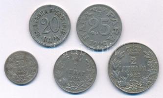 Szerbia 1912. 20p Cu-Ni + 1920. 25p Cu-Ni + Szerb-Horvát-Szlovén Királyság 1925. 50p-2D (3xklf) T:2-3 Serbia 1912. 20 Para Cu-Ni + 1920. 25 Para Cu-Ni + Kingdom of the Serbs, Croats and Slovenes 1925. 50 Para - 2 Dinara (3xdiff) C:XF-F