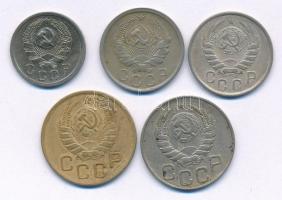 Szovjetunió 1935-1943. 3k-20k (5xklf) T:2,2-
Soviet Union 1935-1943. 3 Kopecks - 20 Kopecks (5xdiff...