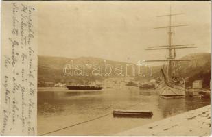 1910 Bakar, Szádrév, Bukar, Buccari; kikötő, hajók / port, ships. photo