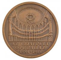 Bognár György (1944-) 1984. Az újjáépült Operaház 1884-1984 bronz emlékérem (42,5mm) T:1- több kis ph.