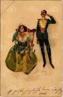 1899 (Vorläufer) Ja oder Nein? Romantic couple. Edgar Schmidt Serie 7015. litho (vágott / cut)