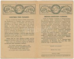 Amerikai segítő raktárak. Kinyitható képeslap a karácsonyi csomagokról / American Relief Administrat...