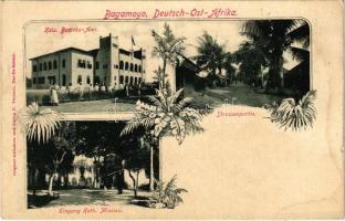 Bagamoyo, Deutsch-Ost Afrika. Kais. Bezirks-Amt, Strassenpartie, Eingang Kath. Mission. Art Nouveau, floral (fl)