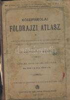 1898 Kogutowicz Manó: Középiskolai földrajzi atlasz 36 fő és 4 melléktérkép (2 térkép hiányzik, néhány darab viseltes, kötés sérült)