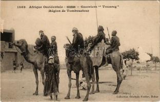 Guerriers Touareg (Région de Tombouctou) Afrique Occidentale - Soudan / African folklore, Tuareg warriors (Timbuktu Region) (felületi sérülés / surface damage)