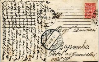 1913 Ilonka Bán. Transformation Tänzerin / Circus acrobat, transformation dancer. Letter and signatu...