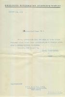 1939 Ravasz László református püspök szignált levele