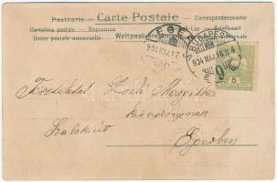 1904 Margitka / decorated lady art postcard. litho (fa)