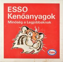 Esso kenőanyagok, műanyag reklámtábla, kissé foltos, 62x62 cm