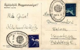 Budapest. Náci dúlás Magyarországon. Újjáépítjük Magyarországot! Magyar Újjáépítési Minisztérium eng...