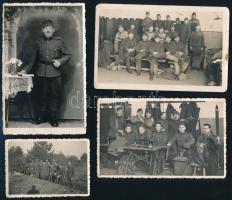 Vegyes II. világháborús tétel, fotók, emlékérem viselési igazolvány, levelezőlap