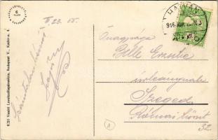 1916 Hatvan, postapalota. Vasúti levelezőlapárusítás 6350