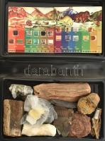 Vegyes fosszíliák, 4 db Videós dobozban