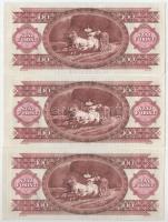 1992. 100Ft (9x) háromszor hármasával sorszámkövetők, a sorszámkövető részek között 1-1 ugrással &qu...