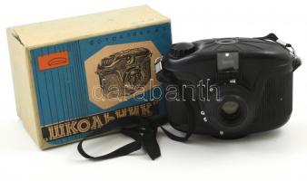 1967 Skolnyik szovjet gyártmányú fényképezőgép, eredeti dobozában / Shkolnik vintage USSR camera, in original box