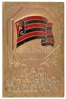 1937. "K.A.C. (Kispesti Athletikai Club) Automobil- és Motorsport Szakosztálya - 1937.IX.5." részben zománcozott Br díjplakett "BERÁN N / BUDAPEST DÖBRENTEI U. 2" gyártói jelzéssel (75x49mm) T:2 kis zománchiba / Hungary 1937. "K.A.C. (Athletic Club of Kispest) Automobil- and Motorsport Department - 5.09.1937" partially enamelled Br award plaque with maker's mark "BERÁN N / BUDAPEST DÖBRENTEI U. 2" (75x49mm) C:XF small enamel error