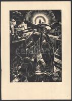 cca 1933 Dallos Hanna (1907-1944): Bibliai jelenetek. 9db. fametszet, papír, jelzett a metszeten, ap...
