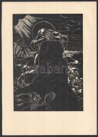 cca 1933 Dallos Hanna (1907-1944): Bibliai jelenetek. 9db. fametszet, papír, jelzett a metszeten, ap...