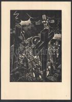 cca 1933 Dallos Hanna (1907-1944): Bibliai jelenetek. 9db. fametszet, papír, jelzett a metszeten, ap...