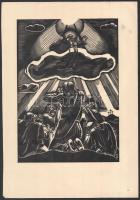 cca 1933 Dallos Hanna (1907-1944): Bibliai jelenetek. 9db. fametszet, papír, jelzett a metszeten, ap...