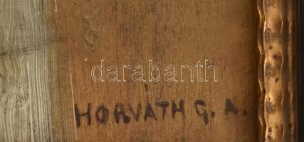 Horváth G. Andor (1876-1966): Vadászat után. Olaj, karton, jelzett, apró felületi sérülésekkel (fest...