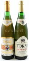 1994-1996 Tokaji Hárslevelű és Tokaji Sárgamuskotály, 2 bontatlan palack fehérbor, pincében, szakszerűen tárolt, 0,75 l.x2