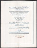 cca 1929 Technikai fejlődésünk története 1867-1927 ismertető prospektus, hajtott, 4p