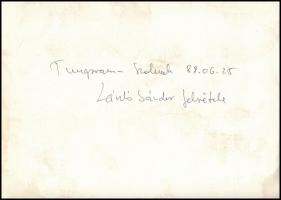 1988 Tungsram-Szolnok vízilabda mérkőzés, sajtófotó, László Sándor felvétele, hátoldalán feliratozot...